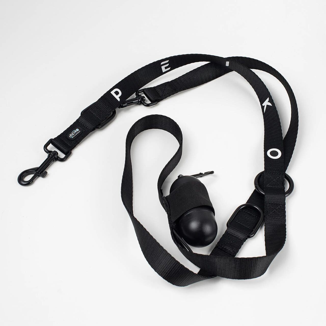 PEIKO® MultiLeash™ black with waste bag holder