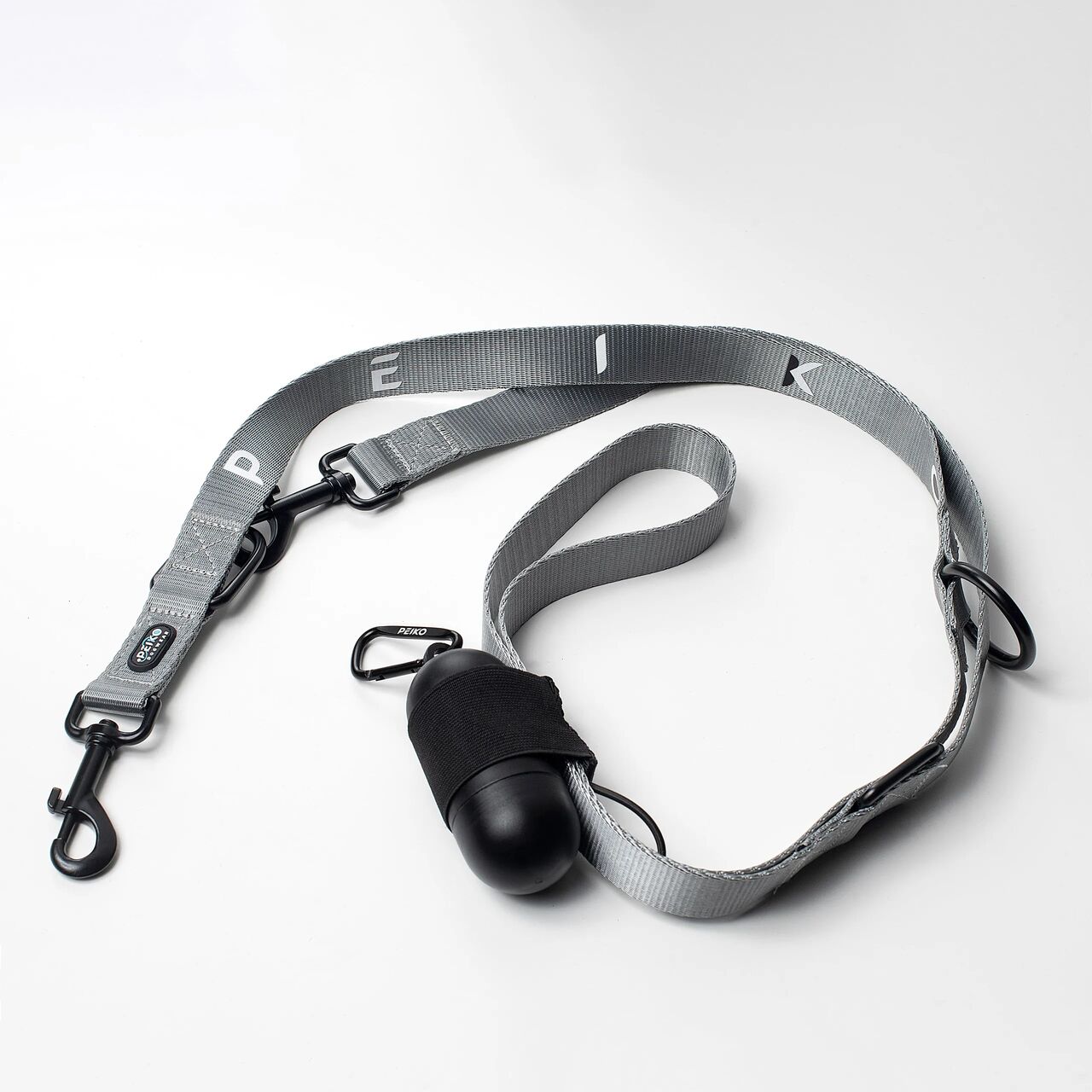 PEIKO® MultiLeash™ gray with waste bag holder