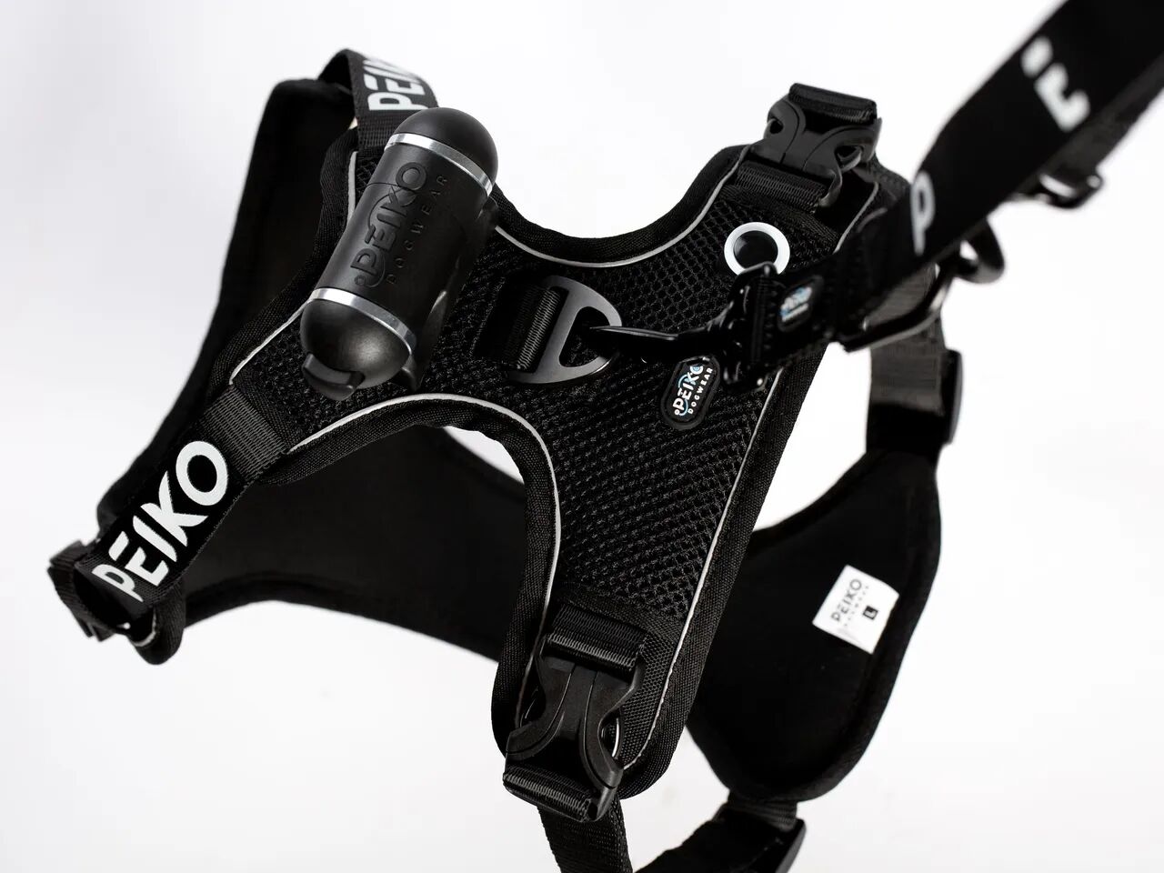 PEIKO® QuickLeash™ Harness - Black / M with PEIKO® MultiLeash™